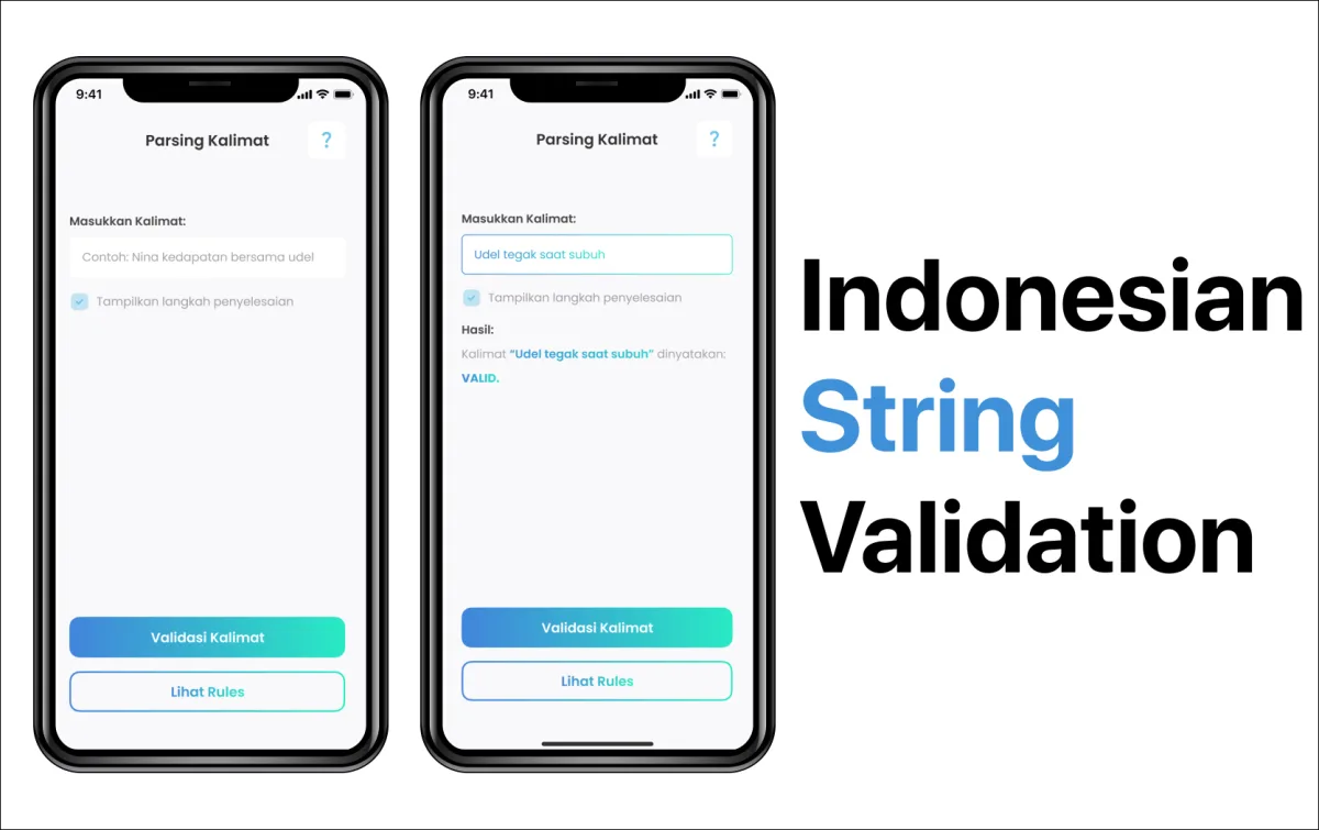 Indonesian String Validation screenshot